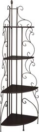 Coaster® Poppy Cappuccino/Copper 4-Shelf Corner Bookcase-0