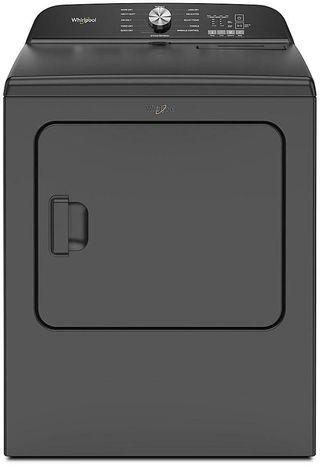 Whirlpool® 7.0 Cu. Ft. Volcano Black Front Load Gas Dryer with Moisture Sensor