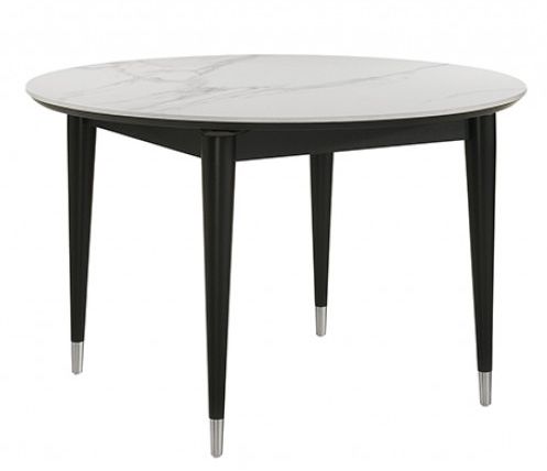 Furniture of America® Maidstone Black/White Round Dining Table-0