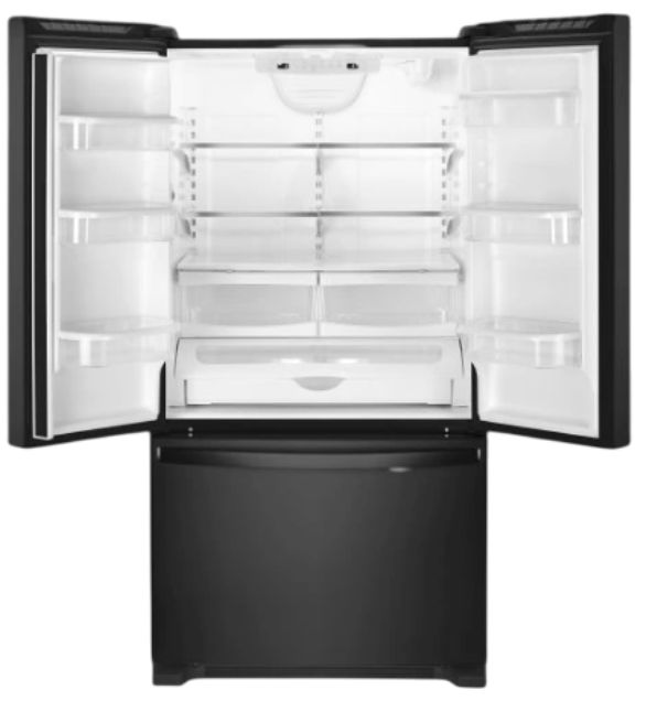 Whirlpool® 33" 22.1 Cu. Ft. Black Freestanding French Door Refrigerator-1