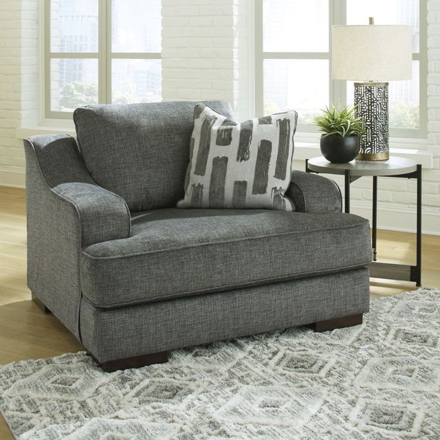 Benchcraft® Lessinger Pewter Oversized Chair-2