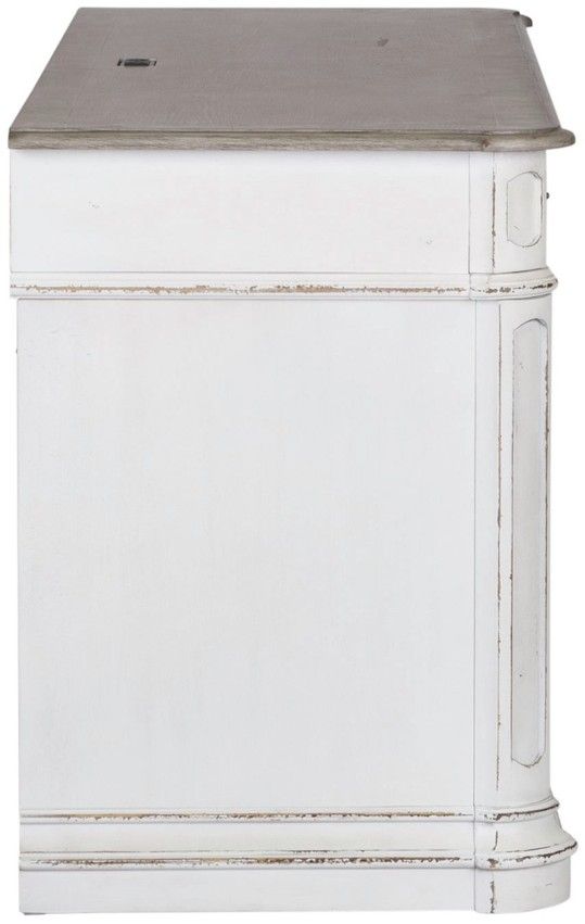 Liberty Furniture Magnolia Manor Antique White/Weathered Bark Credenza-2