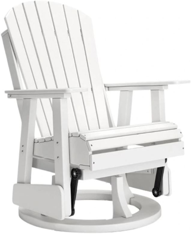 Signature Design by Ashley® Hyland Wave White Outdoor Swivel Glider Chair-0