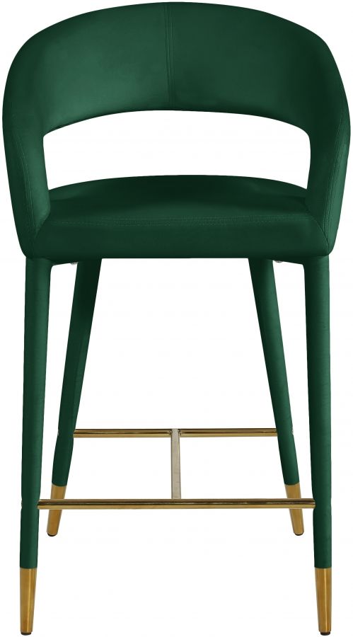 Meridian Furniture Destiny Green Velvet Stool-2