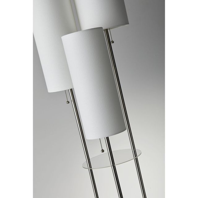 Adesso® Trio Brushed Steel Floor Lamp-1