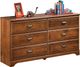 Signature Design by Ashley® Barchan 5-Piece Medium Brown Full Panel Bed Set-3