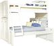 American Woodcrafters 6510 Cottage Traditions Clean White Cottage Twin/Ful Bunkbed-0