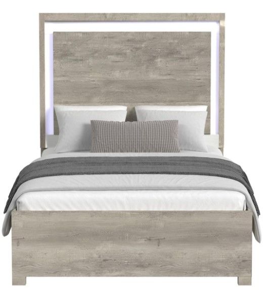 Elements International San Matteo Dual Tone Queen Panel Bed-1