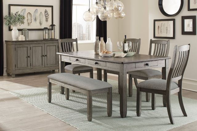 Homelegance® Granby Antique Gray Dining Bench-1