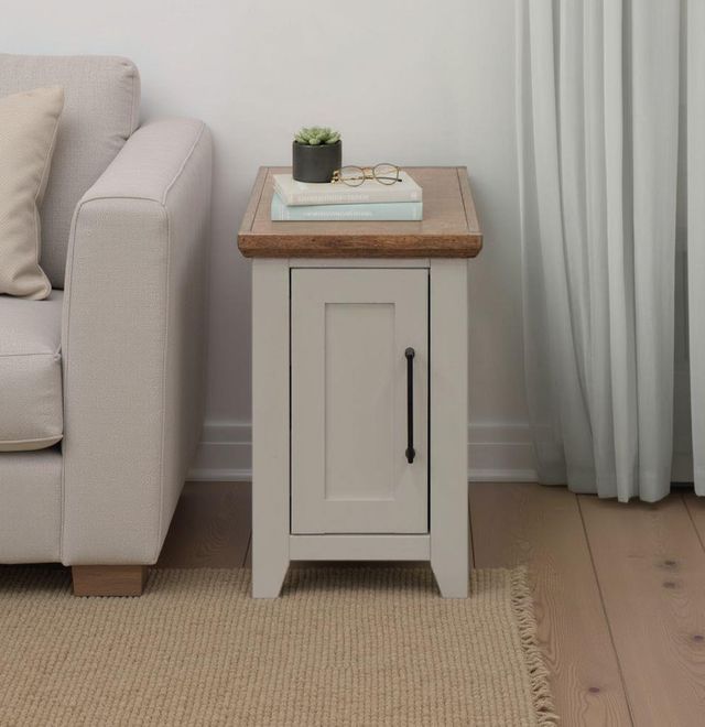 Legends Home Ithaca Bourbon Chairside Table with Sandstone Base-1