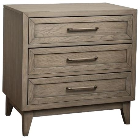 Riverside Furniture Vogue Gray Wash 3-Drawer Nightstand-0