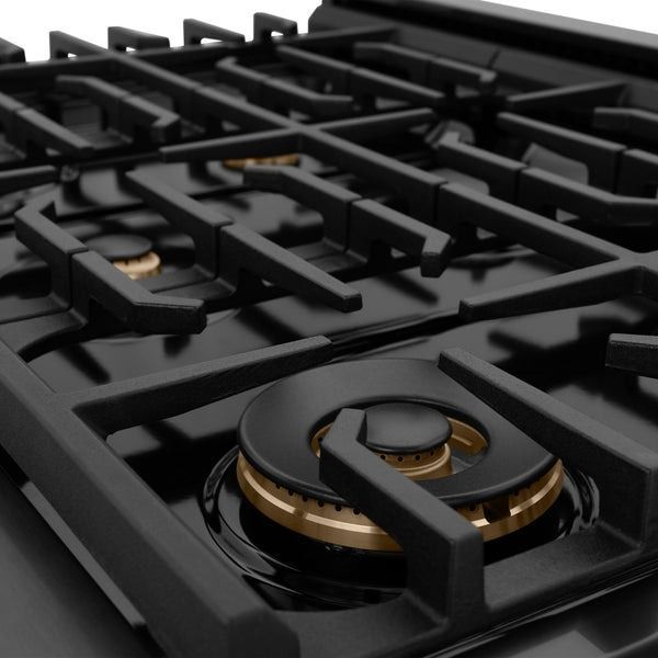 ZLINE Autograph Edition 36" Black Stainless Steel Pro Style Gas Range-0