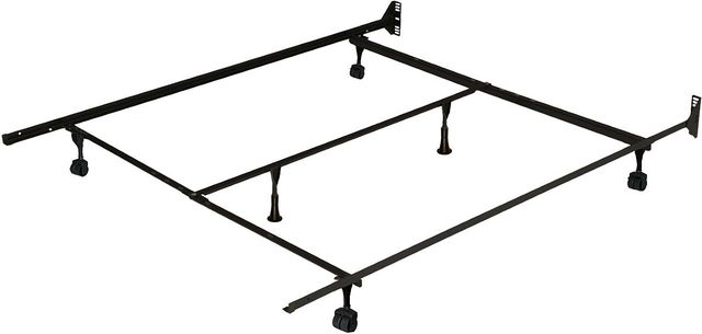 Beaudoin Deluxe Metal Bed Frame with Casters for Twin-Full-Queen Bed-0