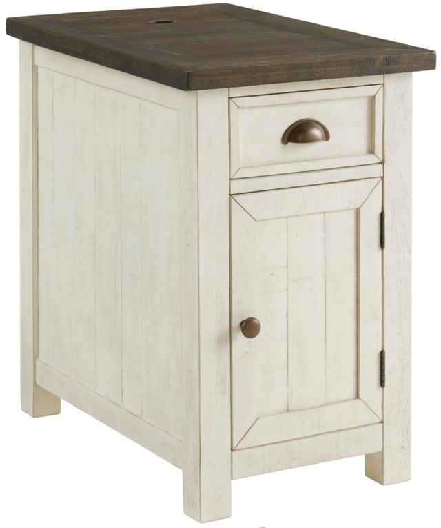 Martin Svensson Monterey Brown Chairside Table with White Base-0