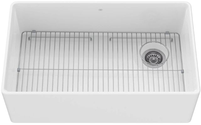 DXV Etre® Canvas White 36" Apron Kitchen Sink with Offset Drain-4