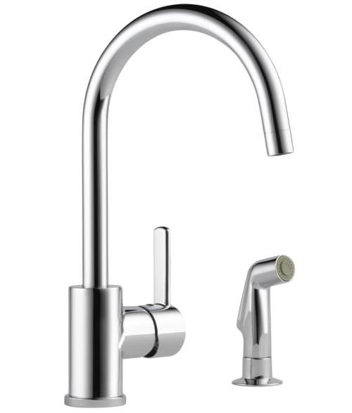 Peerless Precept® Chrome Single Handle Kitchen Faucet with Spray-0
