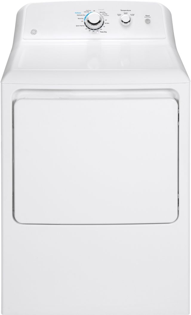 GE® 7.2 Cu. Ft. White Front Load Electric Dryer-0