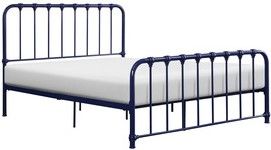 Mazin Furniture Bethany Navy Blue Queen Bed-1