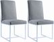 Coaster® Mackinnon 2-Piece Grey/Chrome Upholstered Side Chairs-4