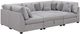 Coaster® Cambria 6-Piece Gray Upholstered Modular Sleeper Sectional-0