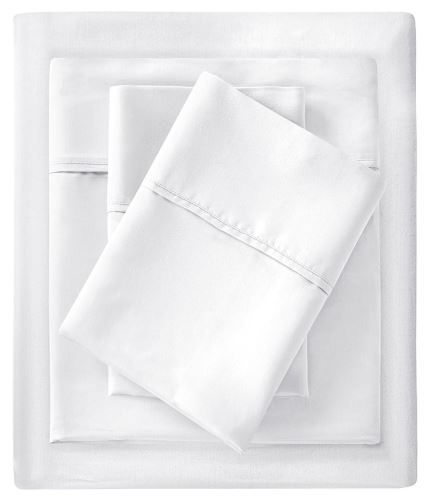 Olliix by Clean Spaces Allergen Barrier White Queen 300 Thread Count Cotton Sheet Set-0