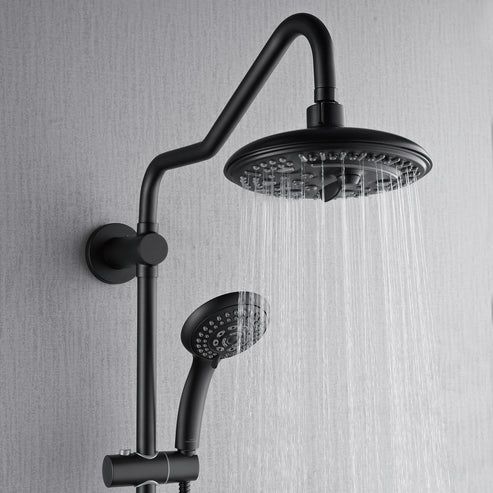 Forno Acqua AcquaSPA Matte Black 8" Retrofit Shower System-2