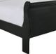 Elements International Louis Philippe Black Twin Panel Bed-3