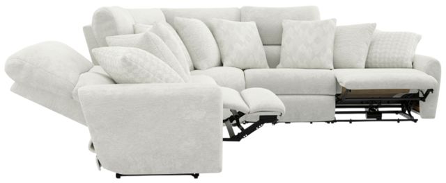 Catnapper® Majesty 3-Piece White Curved Power Reclining Sectional-4