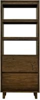 International Furniture Direct Savia Brown 2-Drawer Bookcase-3
