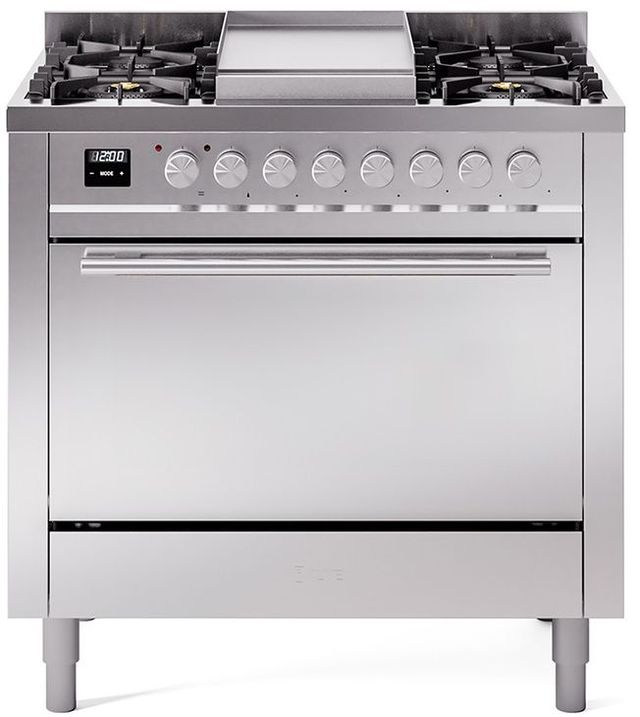 Ilve® Professional Plus II 36" Stainless Steel Pro Style Dual Fuel Range-0