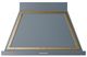 Ilve® Nostalgie II Noblesse 40'' Blue Gray Wall Mounted Range Hood with Brass Trim-0
