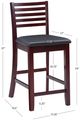Linon Torino Merlot Ladder Back Bar Stool-2