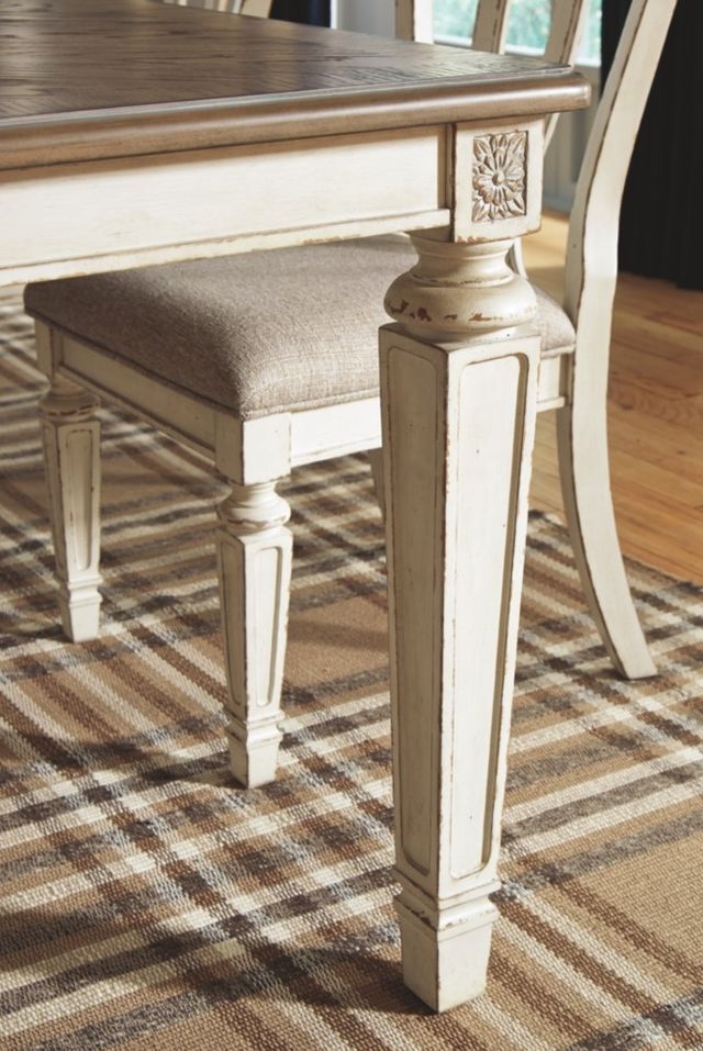 Signature Design by Ashley® Realyn Brown Dining Table with Chipped White Base-3