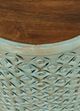 Jofran Inc. Global Archive Decker Turquoise Large Drum Table-3