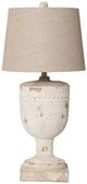 A & B Home Fletcher Distressed White Table Lamp-0