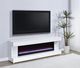 Coaster® Mallory White High Gloss TV Stand Fireplace Console-1