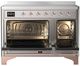 Ilve® Majestic III 48" Stainless Steel Pro Style Induction Range with Triple Glass Door and Copper Trim-1