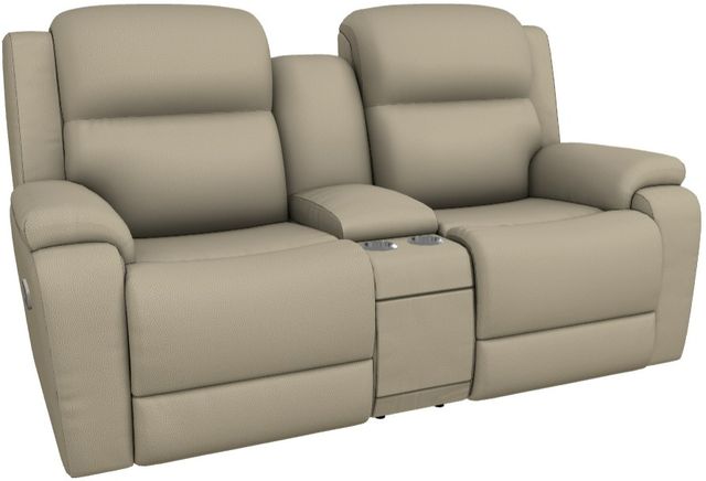 La-Z-Boy® Dorian Sand Power Reclining Loveseat with Console and Headrest-0