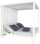 CabanaCoast® Customizable Muse Aluminum Outdoor Cabana Daybed Sling Roof with 1 Curtain-5