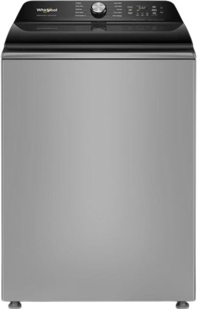Whirlpool® 5.3 Cu. Ft. Fresh Radiant Silver Impeller Top Load Washer with Removable Agitator-0