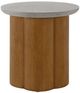 ACME Furniture Evelyn Gray End Table with Walnut Base-0