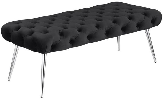 Coaster® Ella Black Upholstered Bench-0