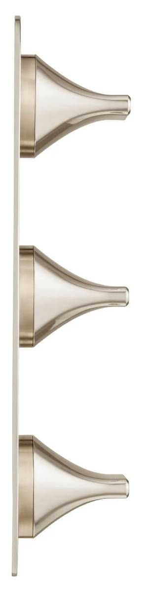 DXV Modulus Platinum Nickel 3-Handle Thermostatic Valve Trim Only-2