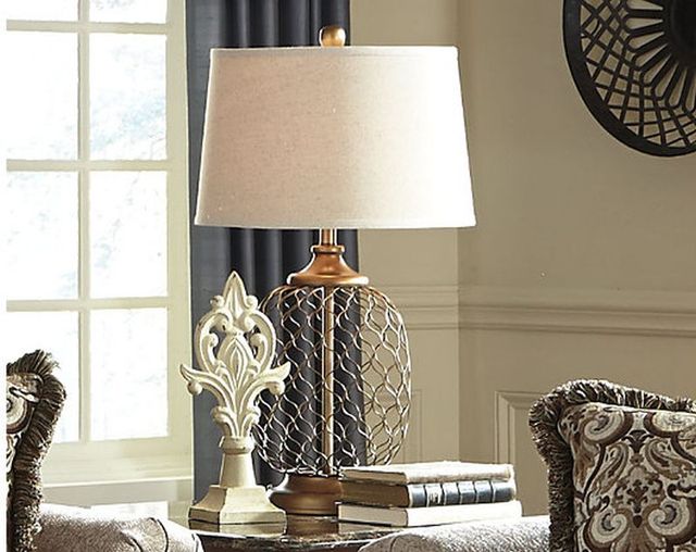 Signature Design by Ashley® Sanzia Gold Table Lamp-2