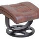 BarcaLounger® Jacque Hilton Whiskey Pedestal Recliner and Ottoman-3