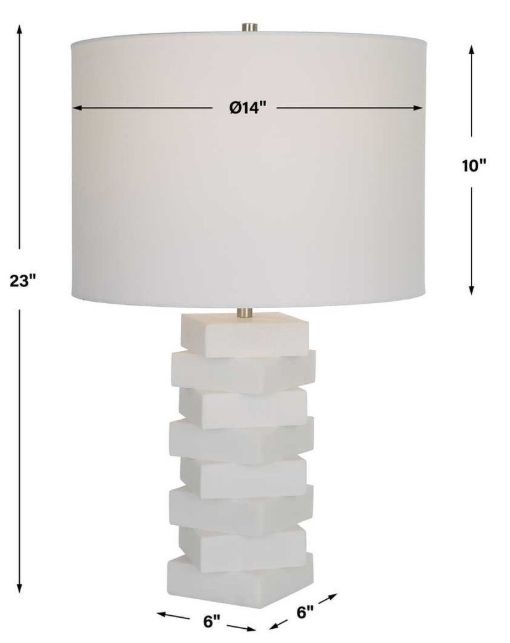 Uttermost® Ascent White Table Lamp-2