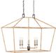 Currey & Company Denison Mole Black/Natural Rattan Lantern Chandelier-0