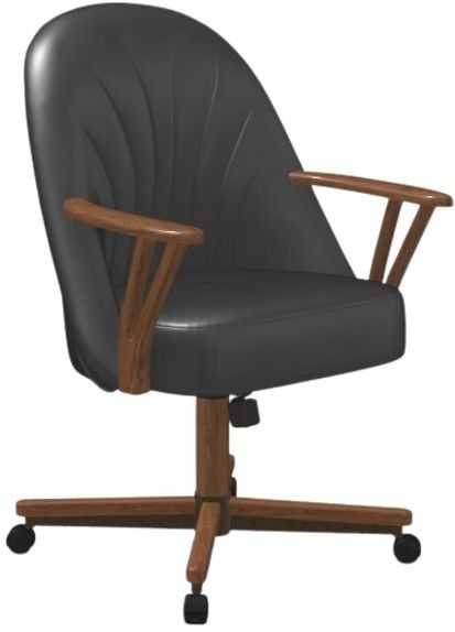 Chromcraft Customizable Bailey Caster Swivel Dining Chair-4