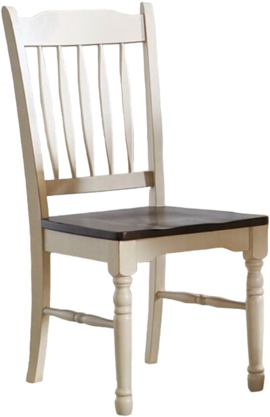 A-America® British Isles Chalk/Cocoa Bean Slatback Dining Side Chair-0