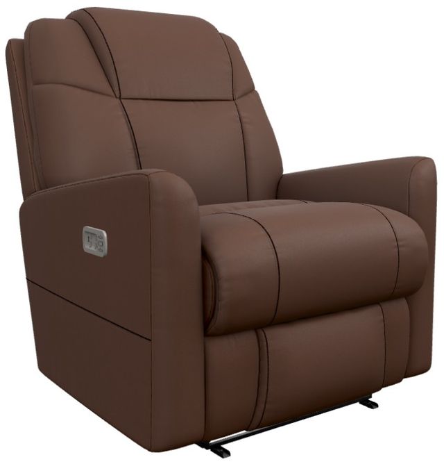 La-Z-Boy® Sparrow Chestnut Leather Power Wall Recliner with Headrest and Lumbar-0